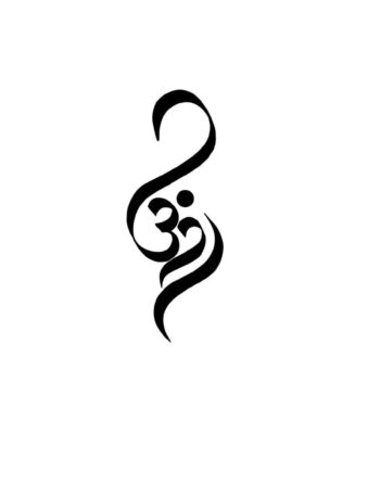 Abstract Om Flow Tattoo
